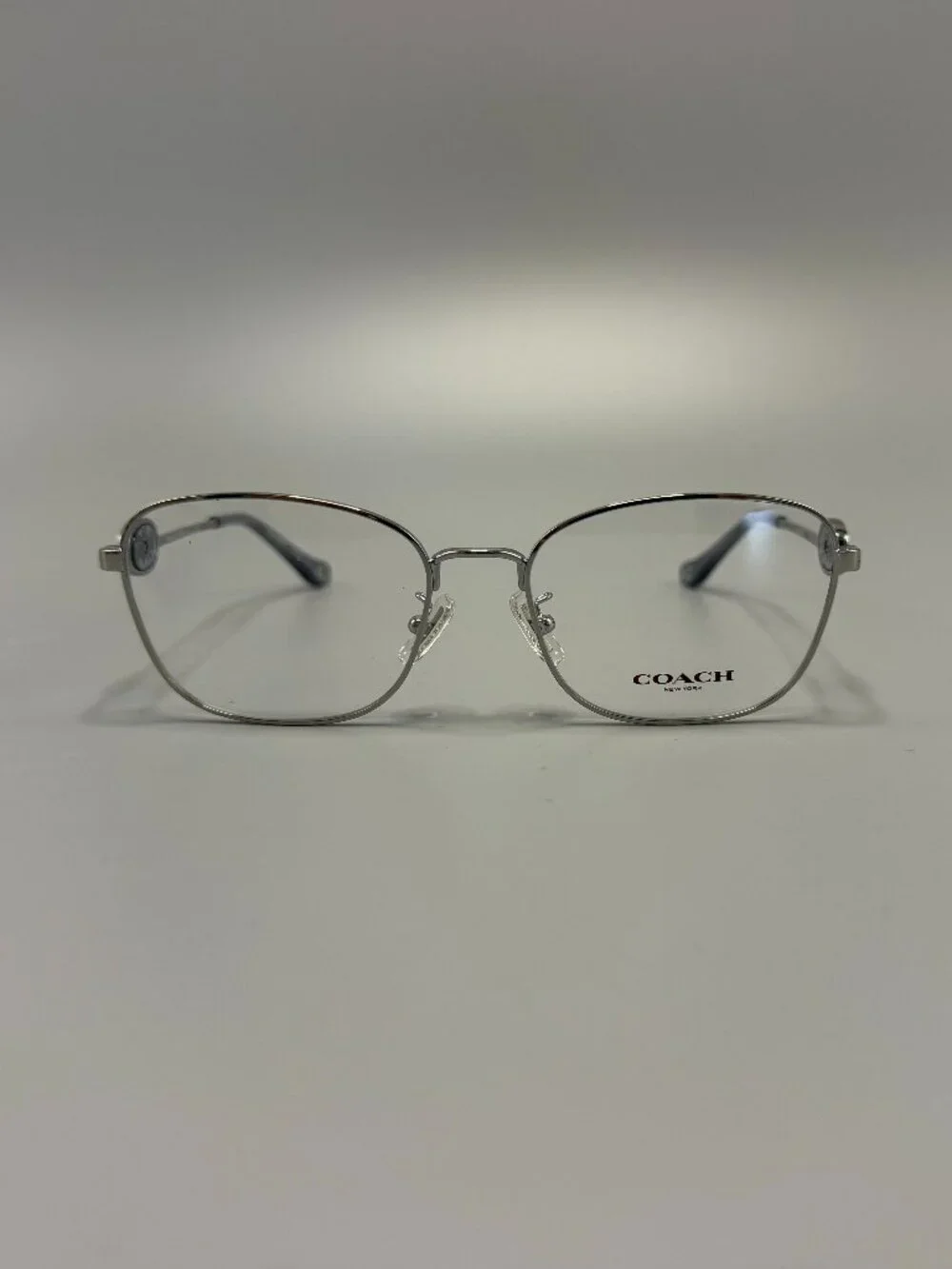 Coach Silver Metal Eyeglass Frames Horse Carriage Logo New Demo